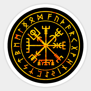 Viking Vegvisir Symbol Fire Sticker